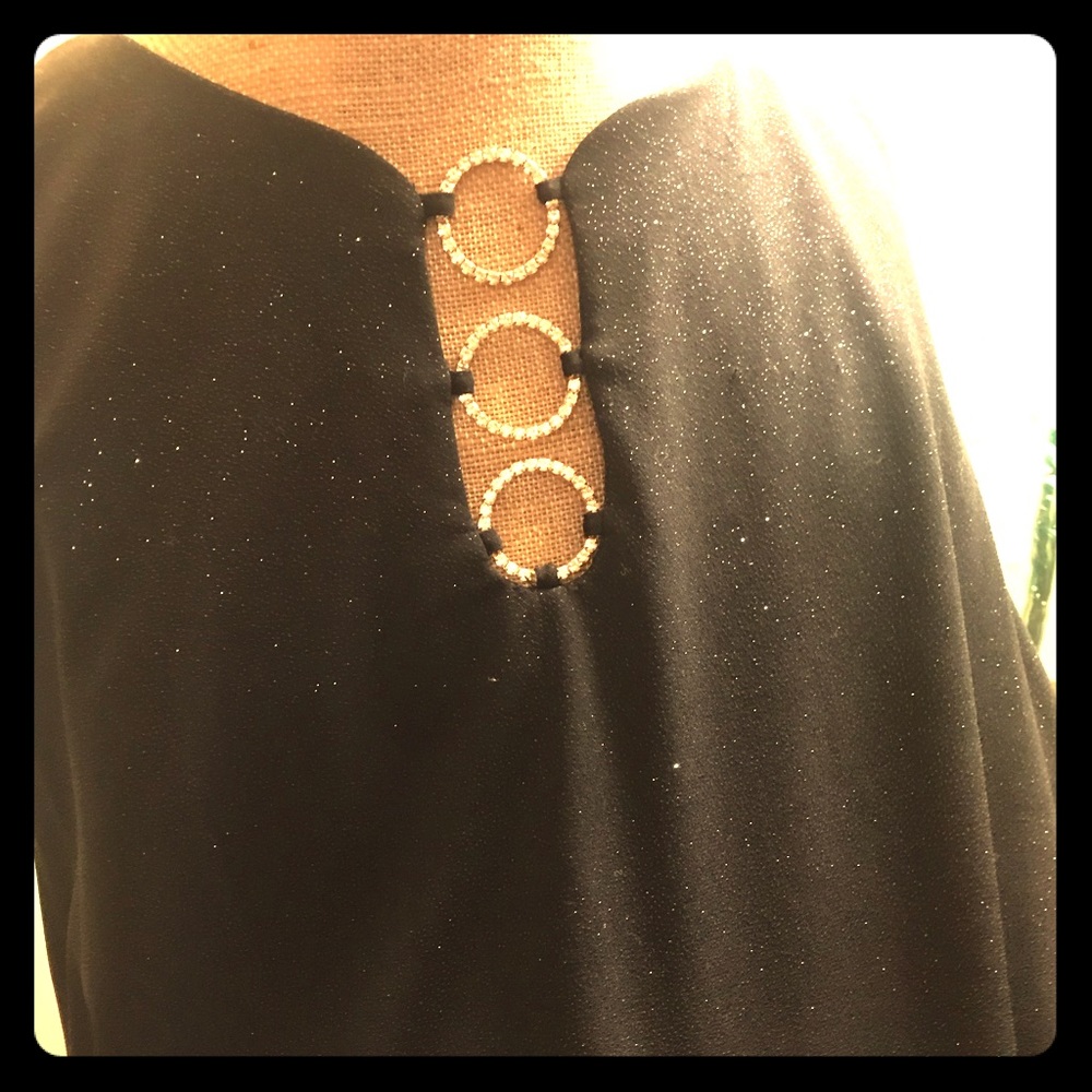 MSK black and glitter cocktail dress